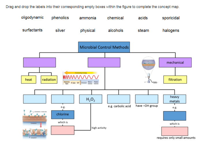 Map microbial control methods concept zones time